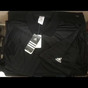 Adidas men's black polo
