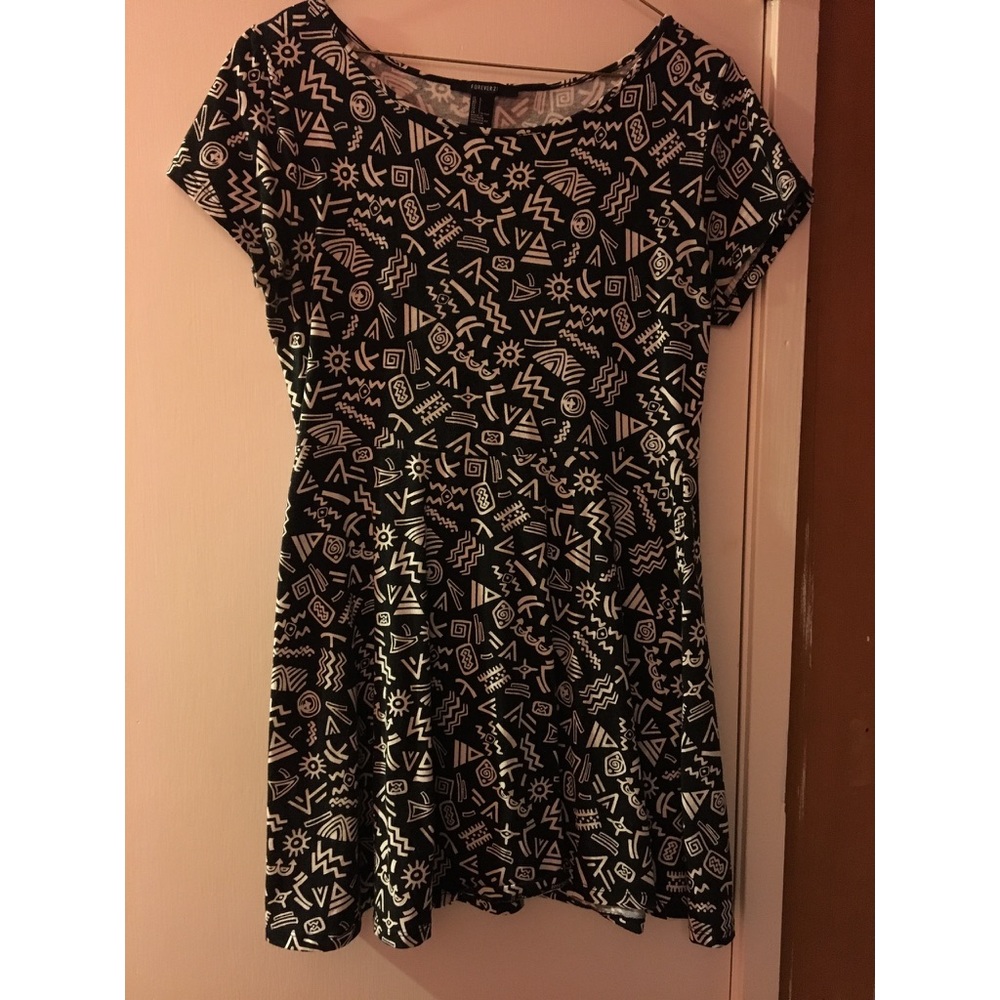 Black and White Skater Dress
