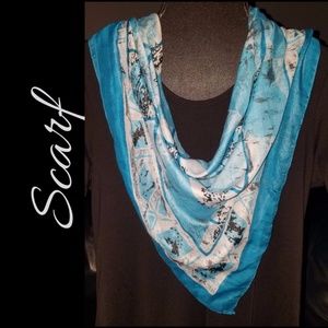 Blue, White & Black scarf