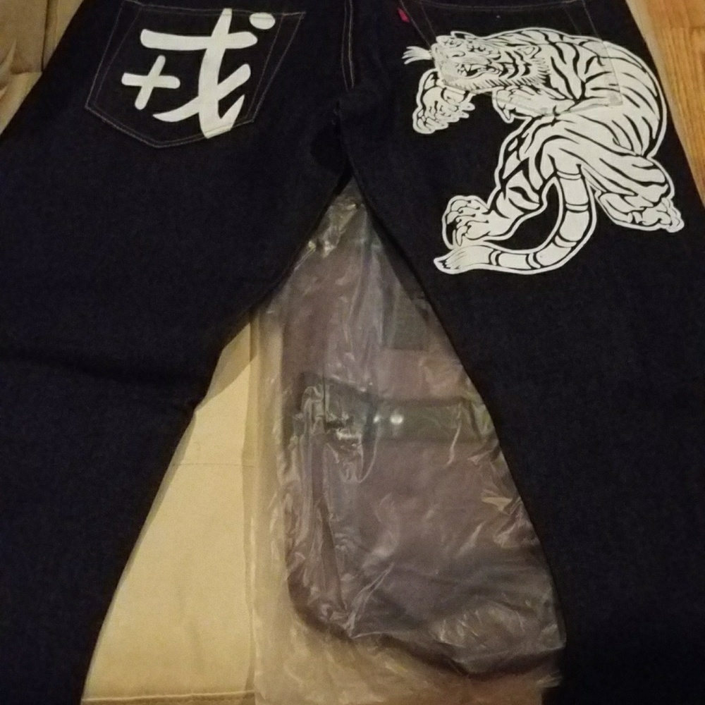 Evisu dark blue jeans
