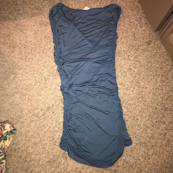 BOGO bundle for offer! Topin Dusty Blue Wrap Dress - Picture 6 of 7