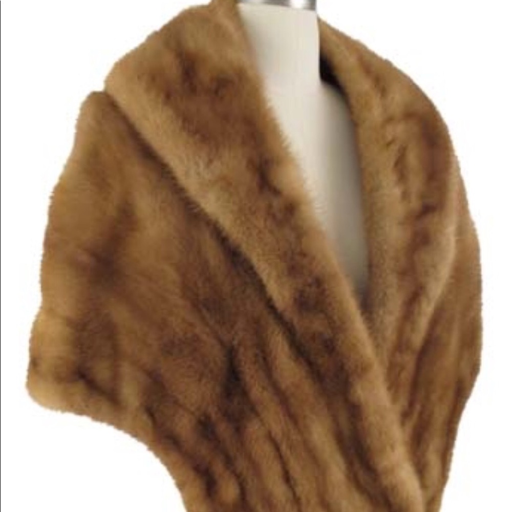 Vintage Honey Brown Mink Stole
