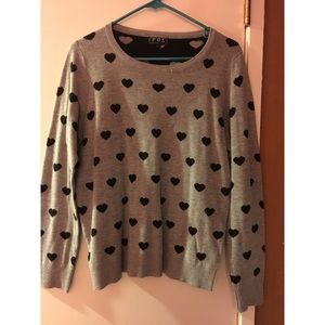 Heart Print Sweater