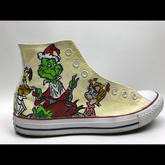 Holiday Christmas Hand Painted Shoes Converse - Picture 2 of 7