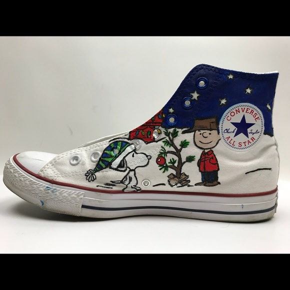 Holiday Christmas Hand Painted Shoes Converse - Picture 3 of 7