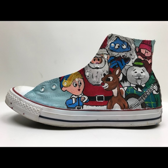 Holiday Christmas Hand Painted Shoes Converse - Picture 4 of 7
