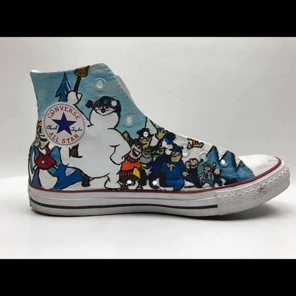 Holiday Christmas Hand Painted Shoes Converse - Picture 5 of 7