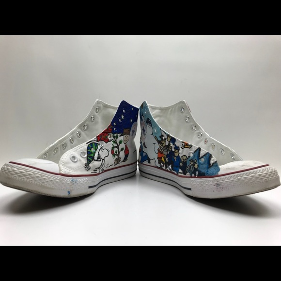 Holiday Christmas Hand Painted Shoes Converse - Picture 6 of 7