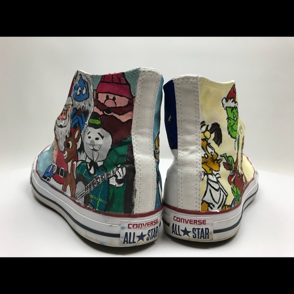 Holiday Christmas Hand Painted Shoes Converse - Picture 7 of 7