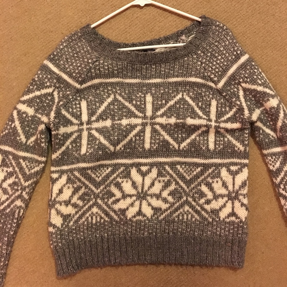 Cozy Grey Christmas Sweater