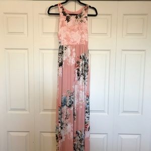 Pink stretch maxi, floral