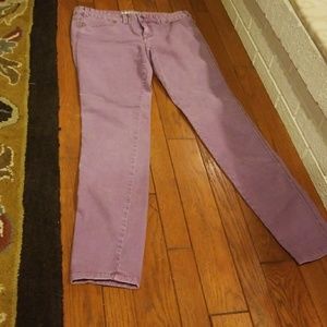 Purple free people skinny jeans