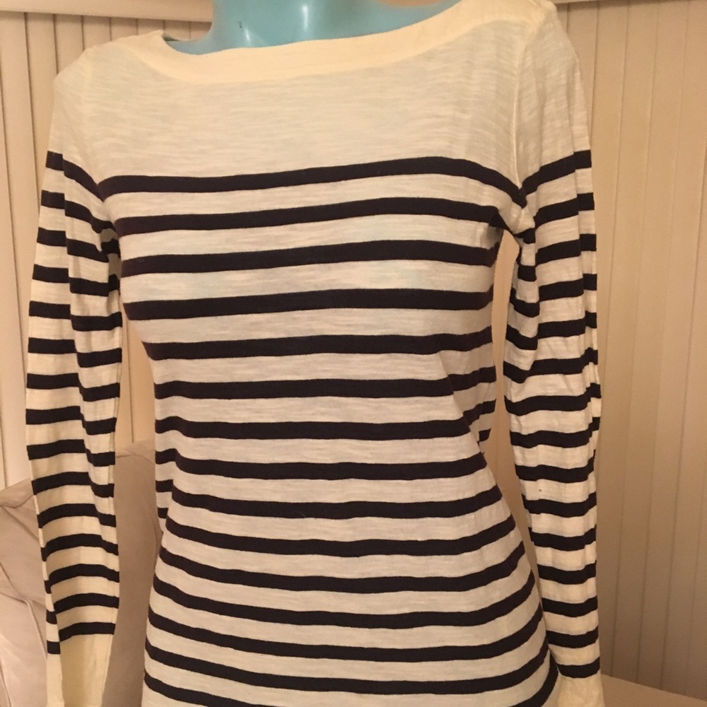 Final 💧Loft boat neck striped shirt