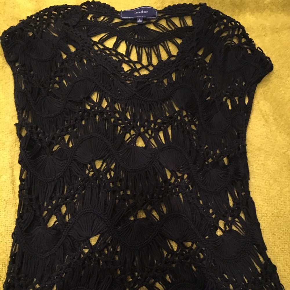 Crochet short sleeve top