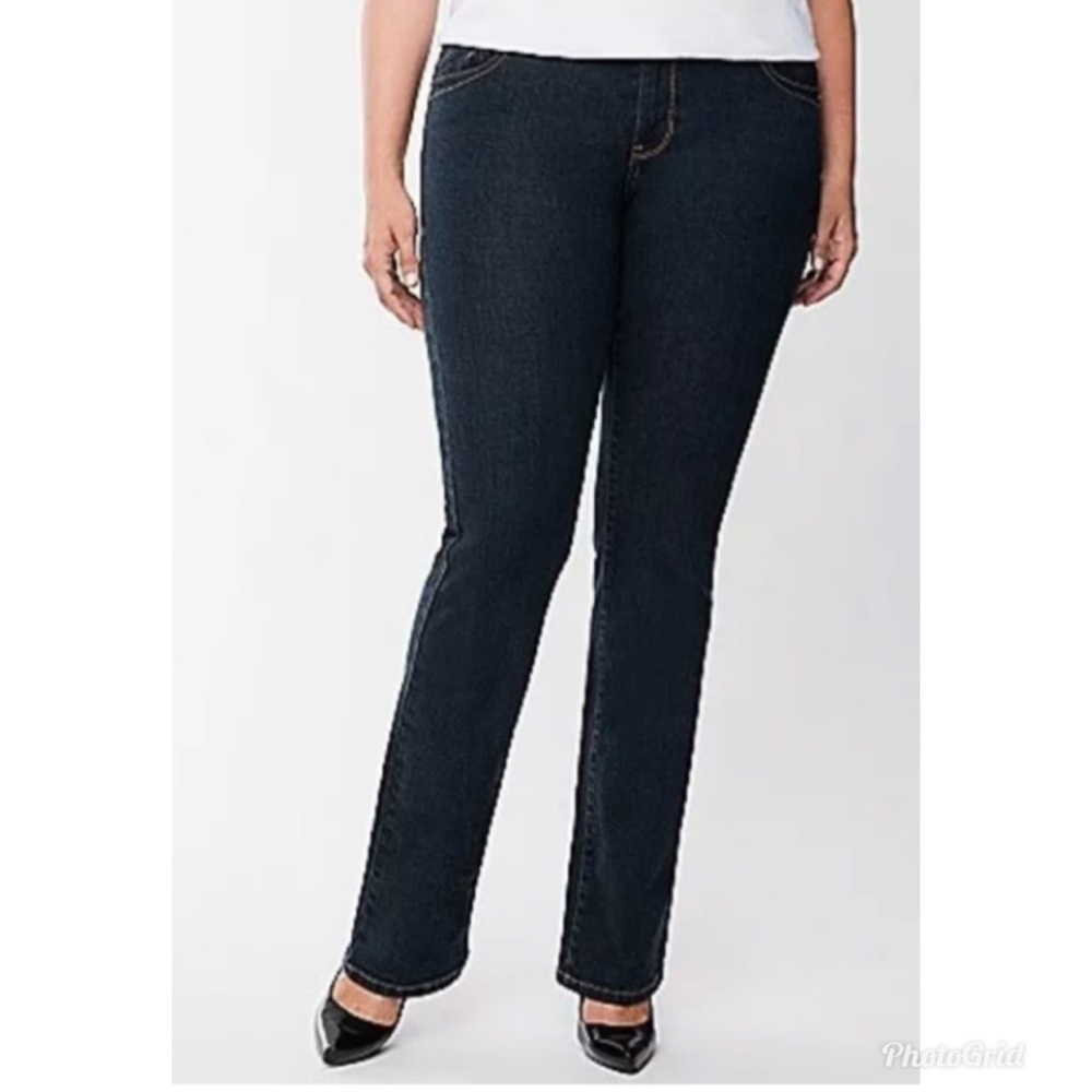 Lane Bryant Genius Fit Straight Slim Boot Jeans