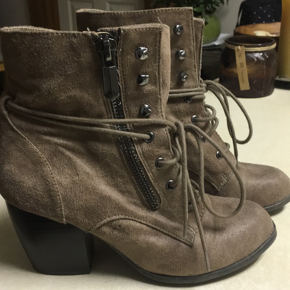 Light brown tan ankle boots