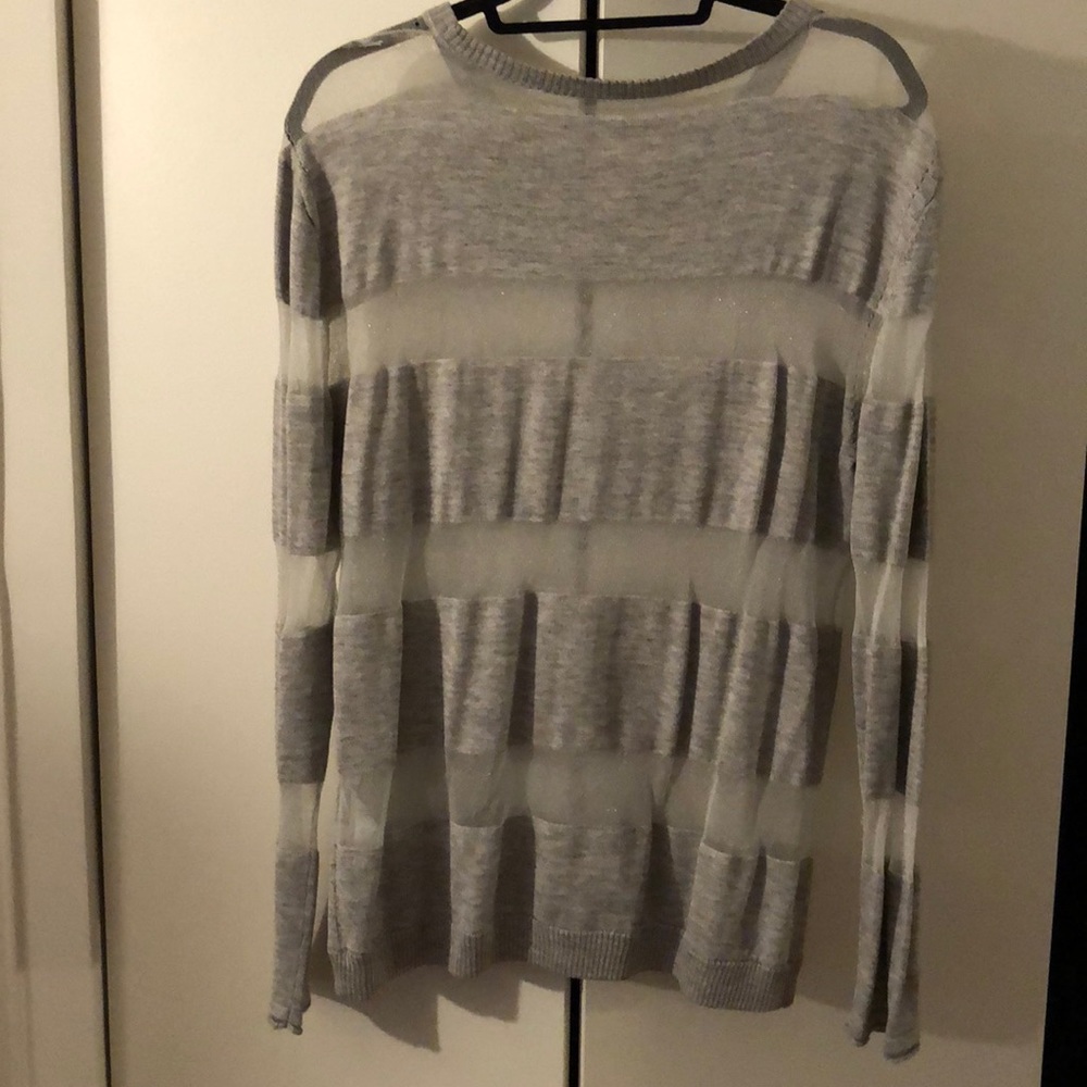 Silver/ shear and grey sweater