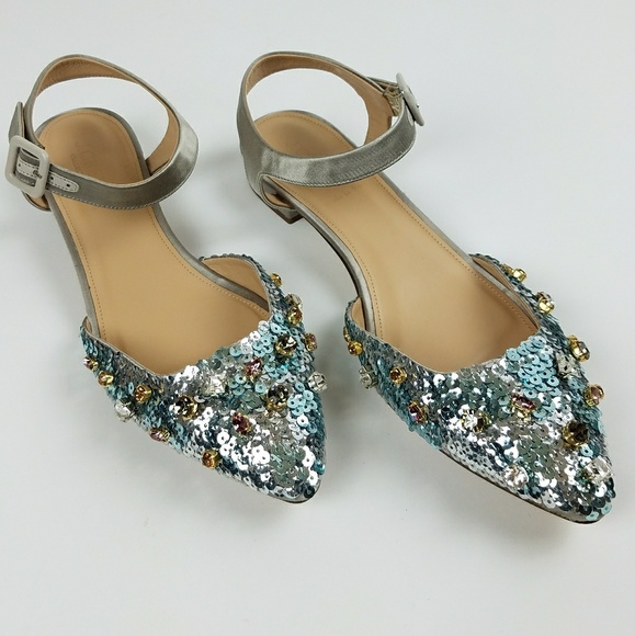 J. Crew Shoes - 🦄Host Pick J. Crew Collection Jeweled Satin Flats