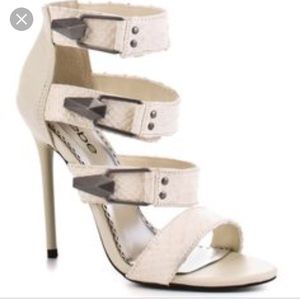 Bebe Shoes - Tucker White Leather Stiletto