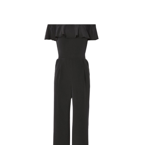 Intermix off the shoulder silk jumpsuit. - Picture 2 of 4