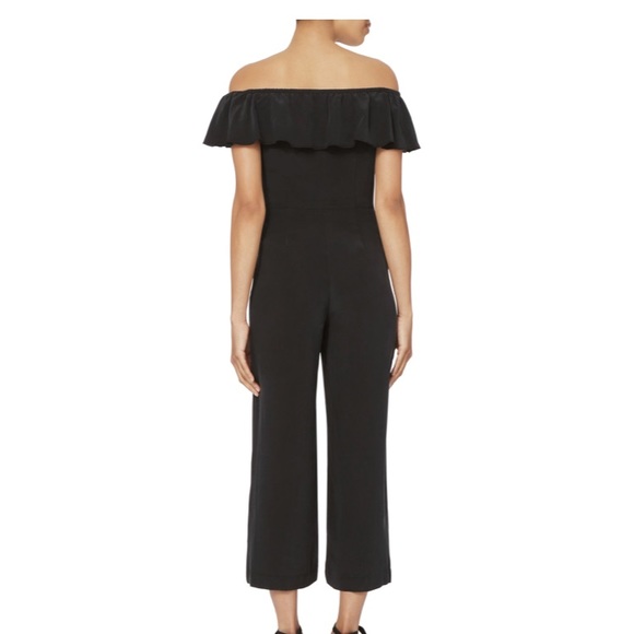 Intermix off the shoulder silk jumpsuit. - Picture 3 of 4