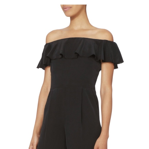 Intermix off the shoulder silk jumpsuit. - Picture 4 of 4