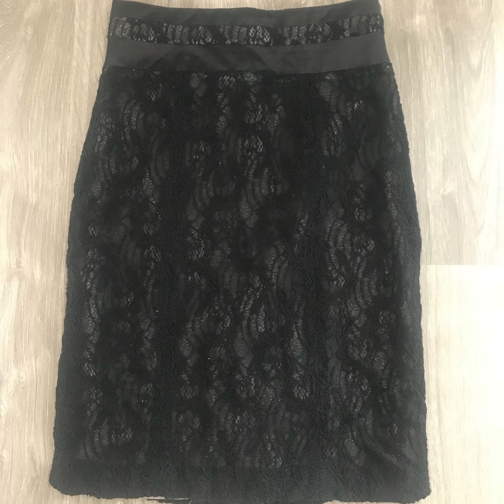 Black lace skirt