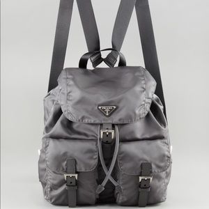 Authentic Prada Women’s Gray Vela Nylon Backpack