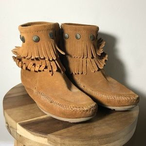 Minnetonka Double Fringe Ankle Boot