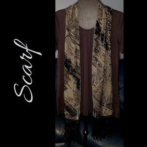 NWT, Black Velvet, Olive color scarf