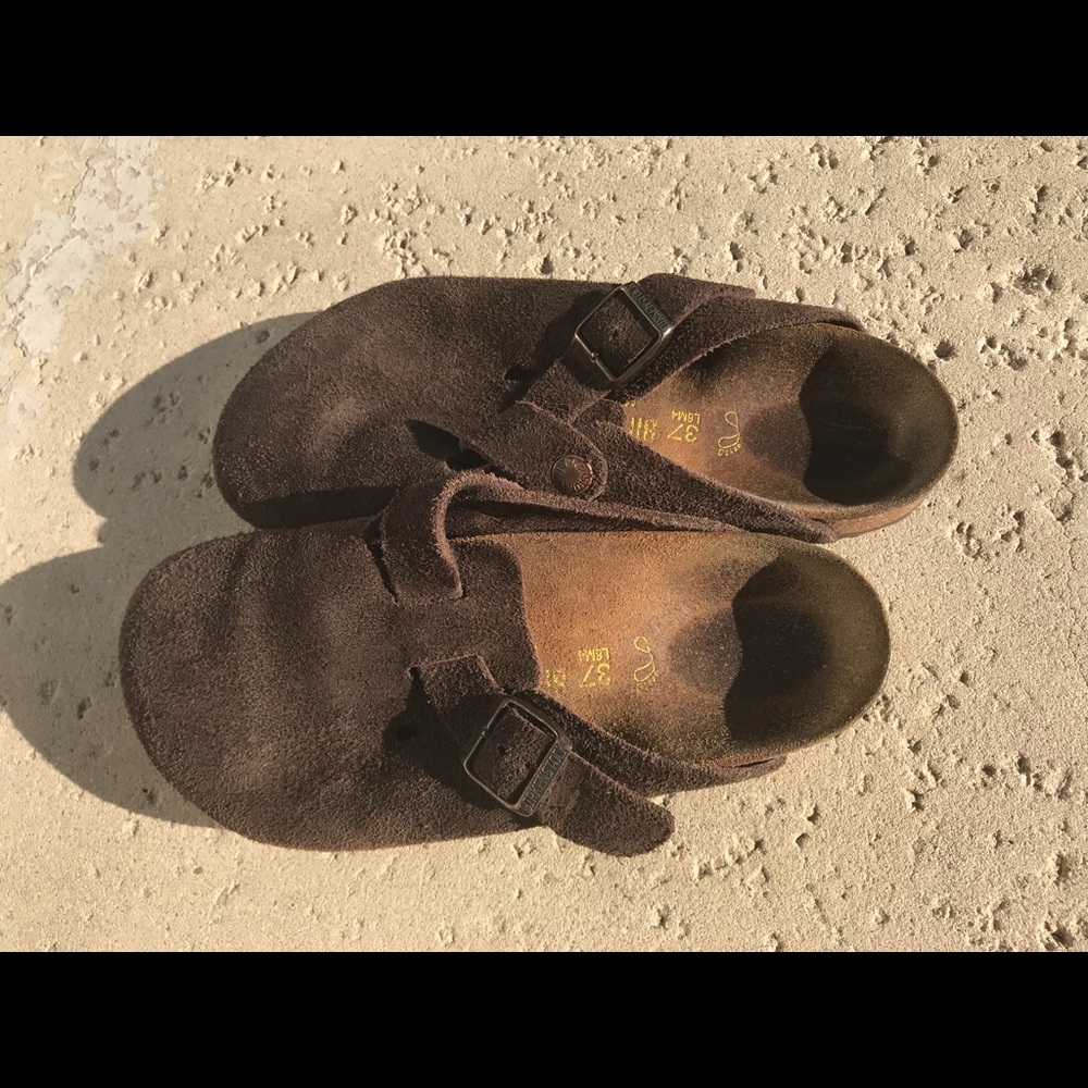 Birkenstock Boston Mocha Suede Size 37