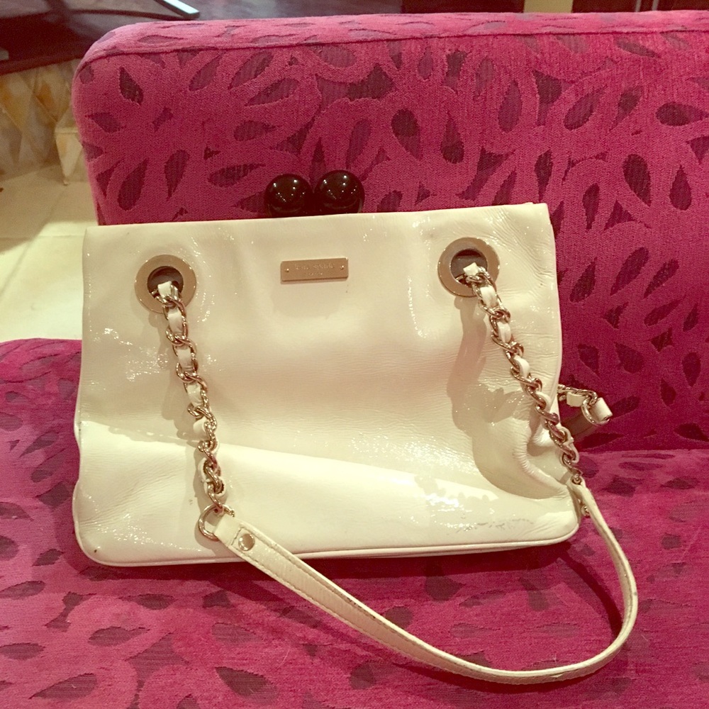 Kate spade white patent leather purse
