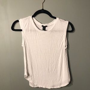 Forever 21 White Muscle Tank