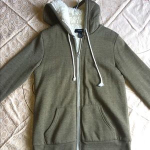 Forever 21 olive green zip up