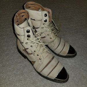 Jeffrey Campbell booties metal toe