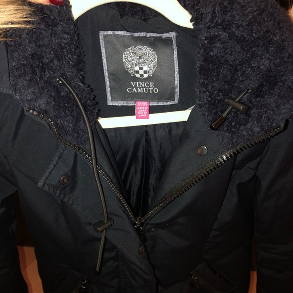 Vince Camuto — Side Belted Faux Fur Anorak - Picture 5 of 5