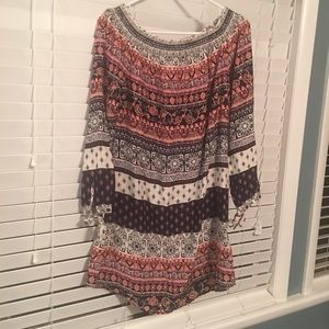 Viscose printed dress off shoulder women’s M