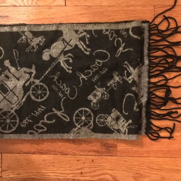COACH CASHMERE BLEND SCARF - Picture 2 of 3