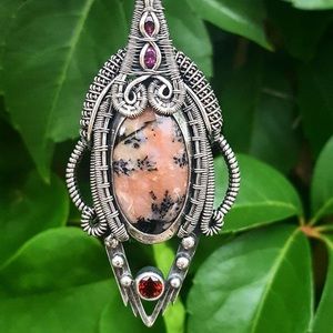 Sterling Silver Wire Wrapped Pendant