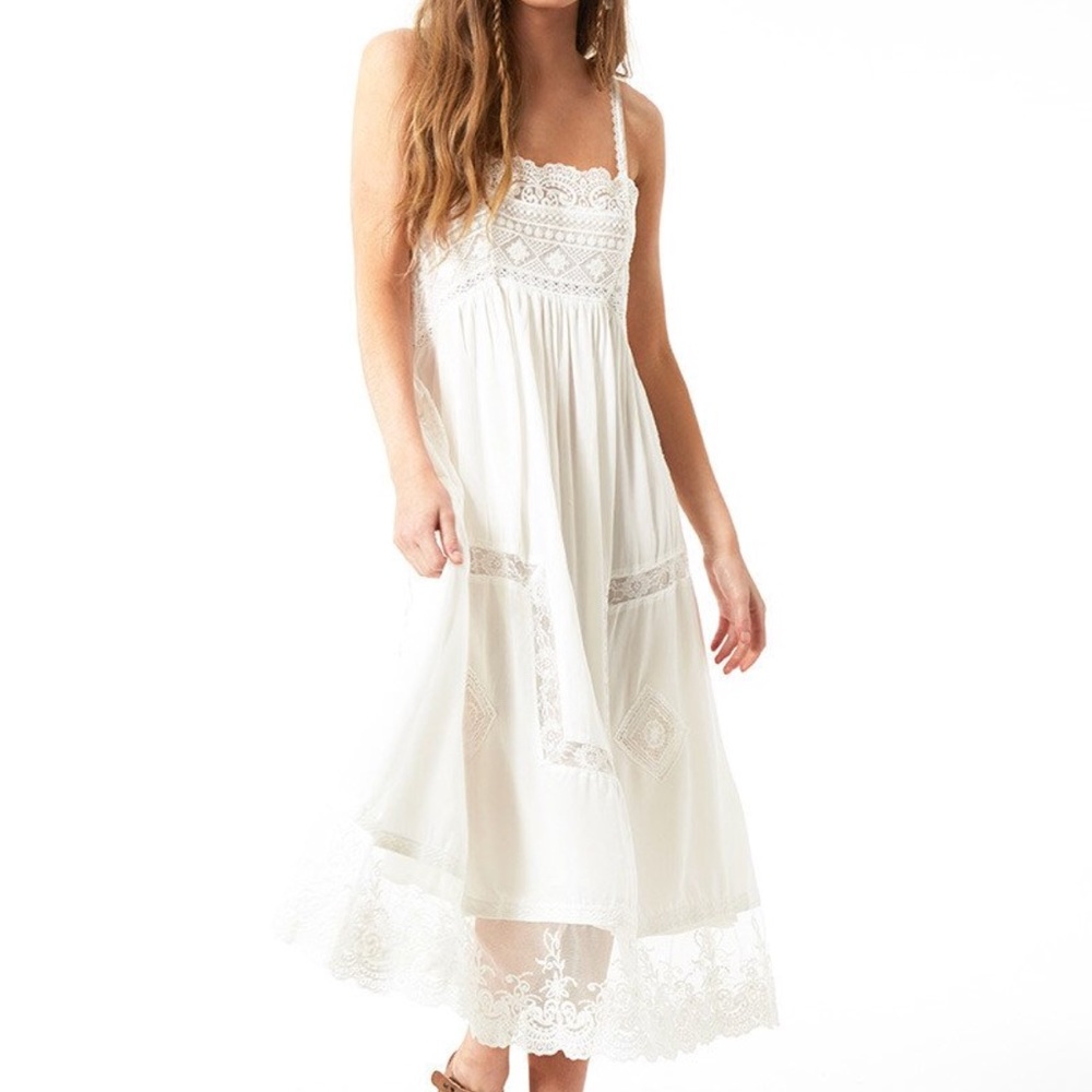 Spell & Gypsy collective white dress Medium midi
