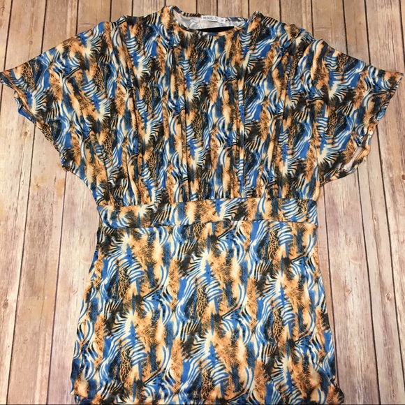 NWT Printed Blouson Dress - Picture 3 of 7