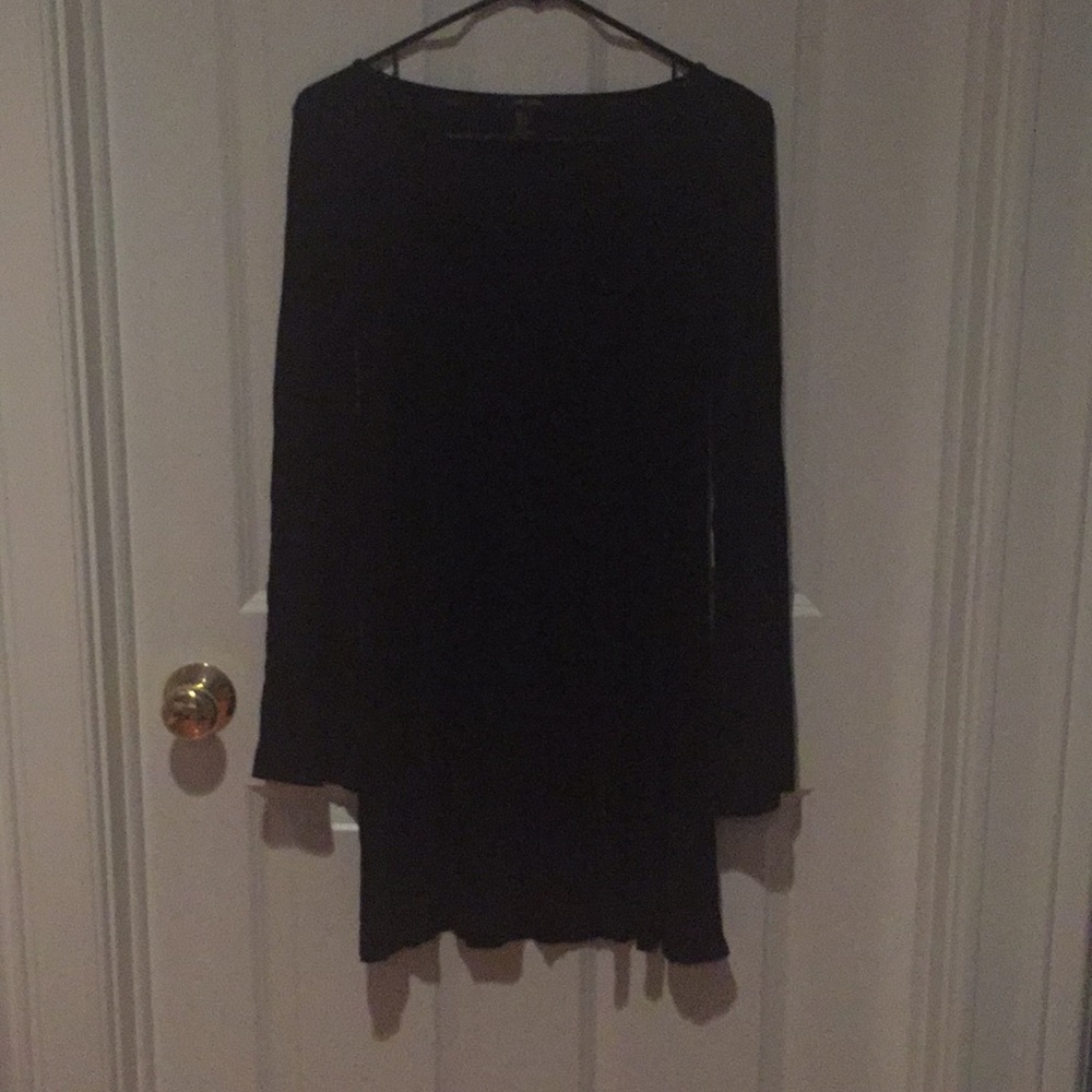 Forever 21 Black Bell Sleeve Dress