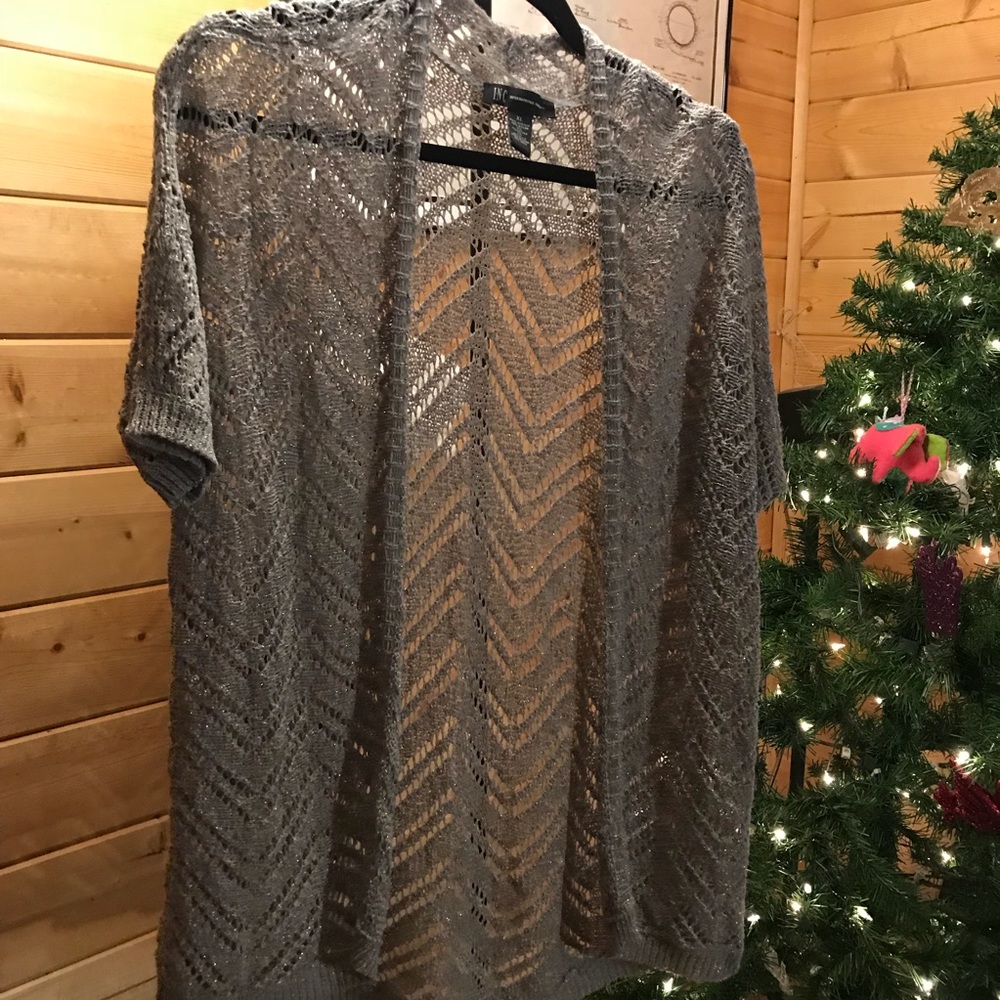 Holiday Sparkly Open Cardigan