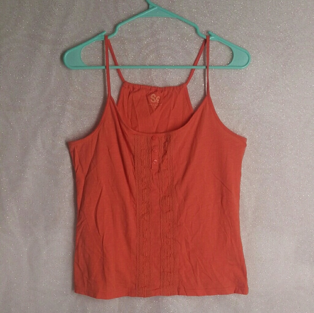 Orange So tank top