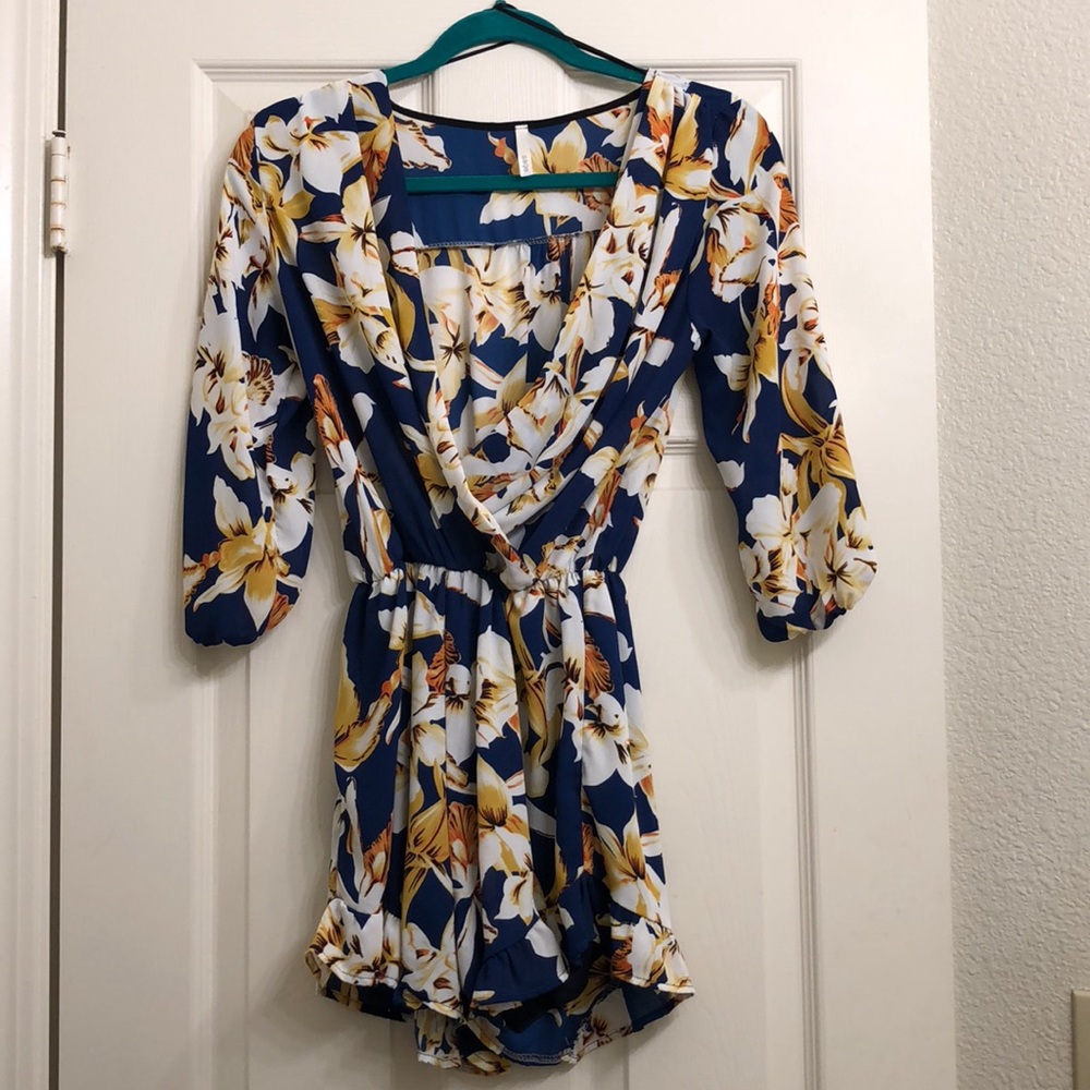 Floral print romper