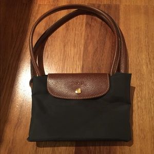 Steel grey med size Longchamp tote