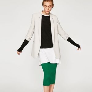 Zara Blazer with Rolled-Up Sleeves