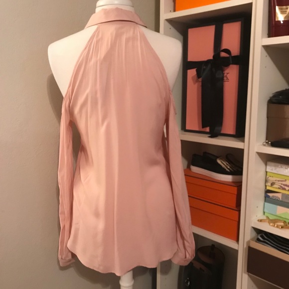 BCBGeneration Pale Pink Cold Shoulder Blouse - Picture 2 of 6