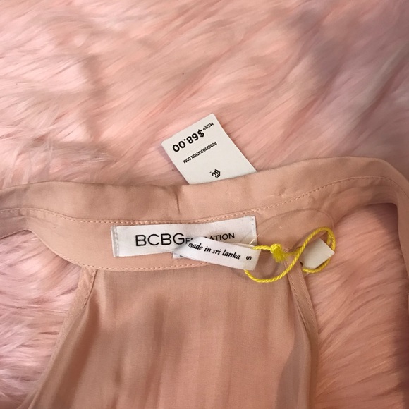 BCBGeneration Pale Pink Cold Shoulder Blouse - Picture 4 of 6