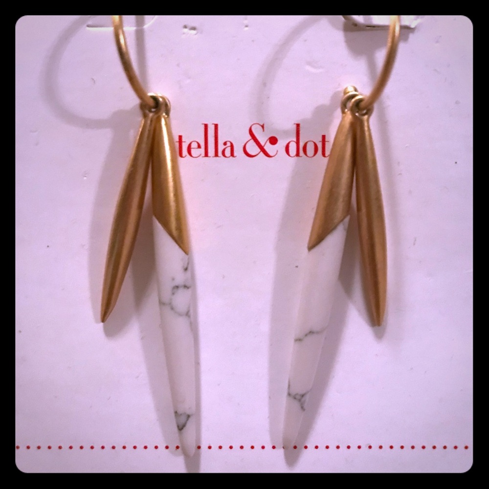 Stella and Dot Quill Drop Earrings